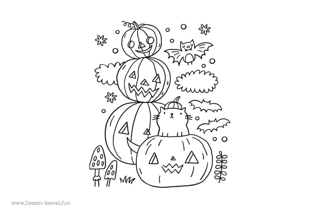 citrouille halloween coloriage