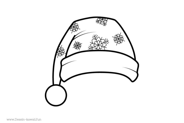 Coloriage Bonnet De Noel
