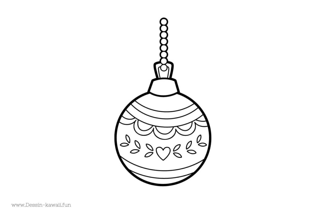 coloriage boule de noel