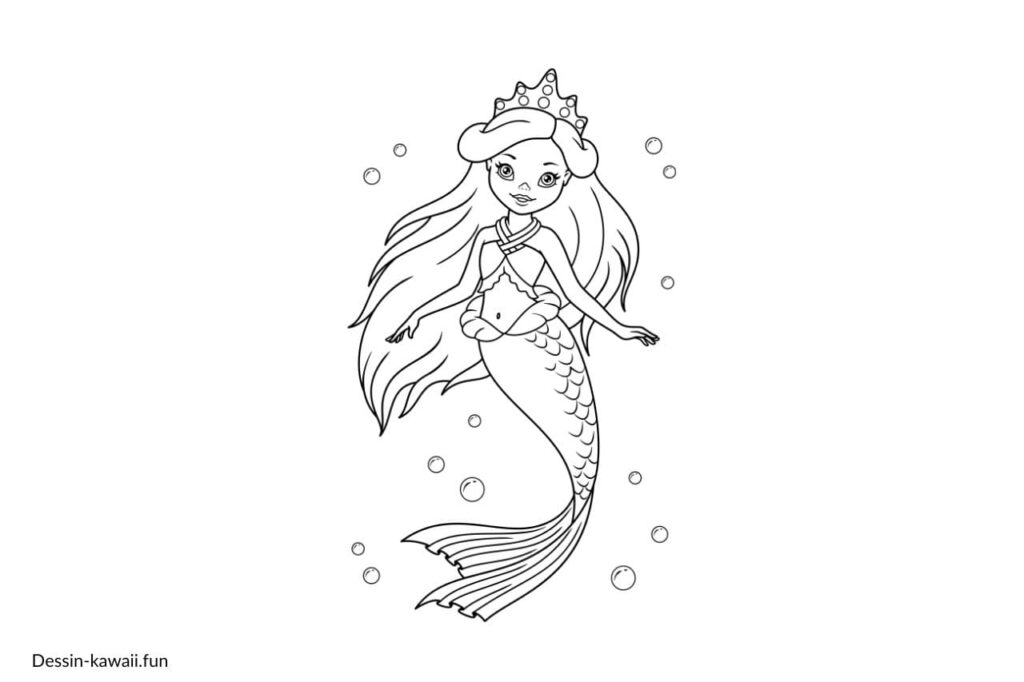 coloriage de sirene