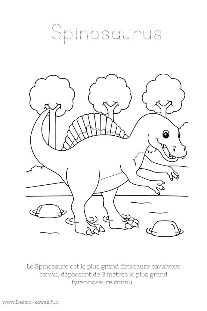 coloriage dinosaure spinosaurus