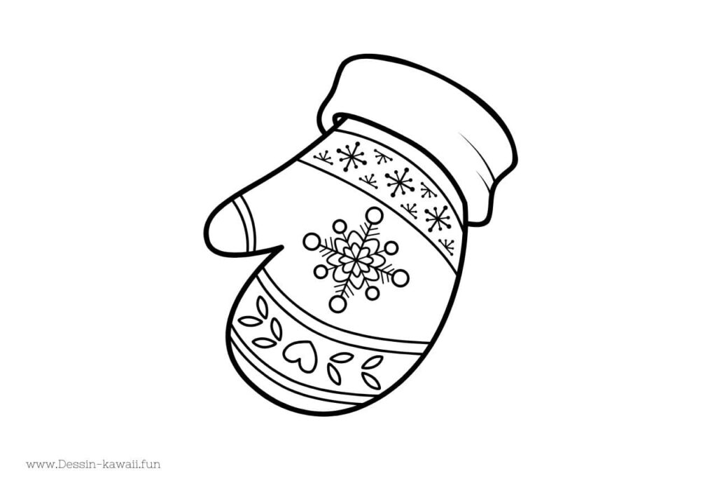 coloriage gant de noel