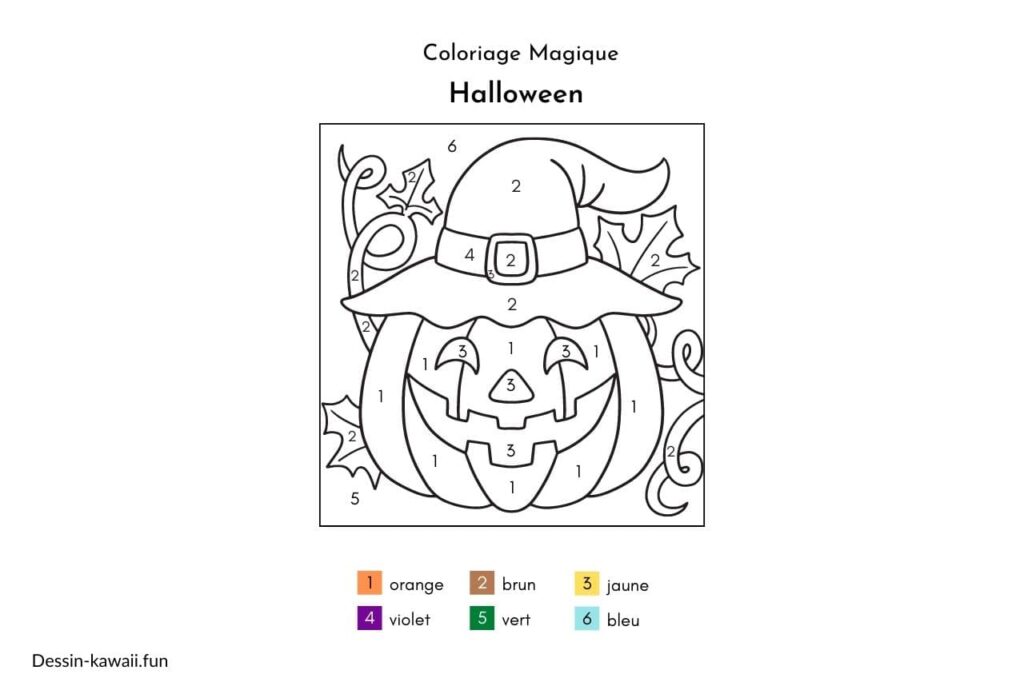 coloriage magique Halloween