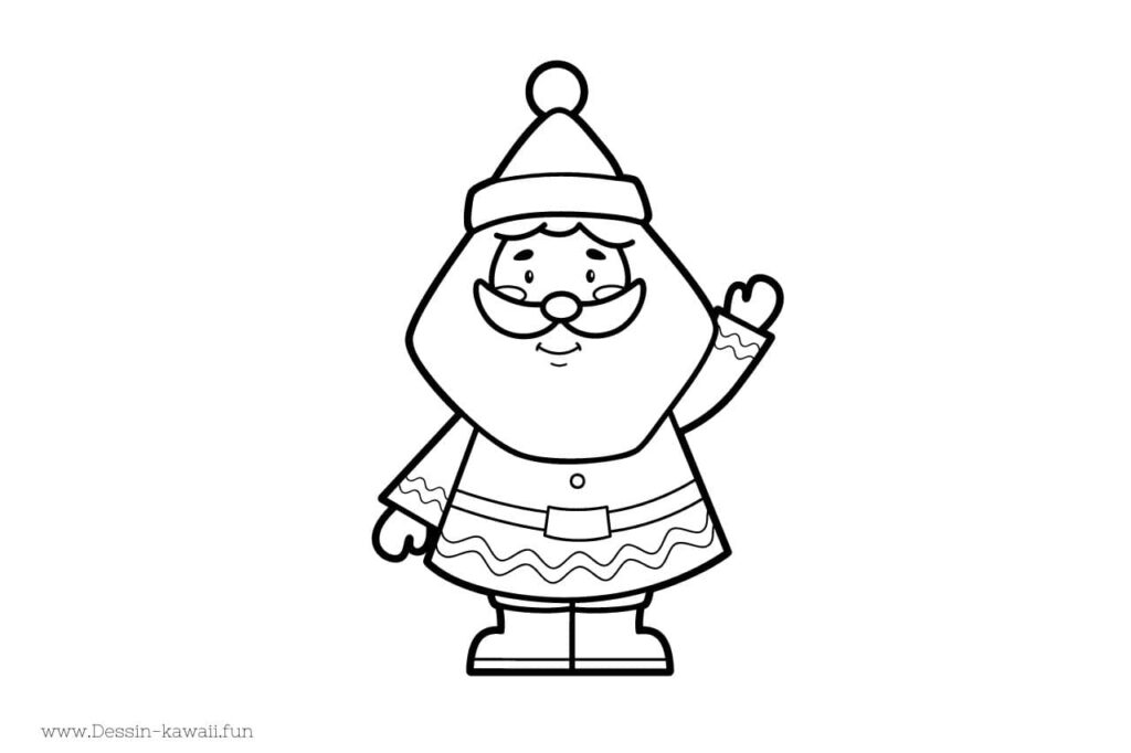 coloriage papa noel