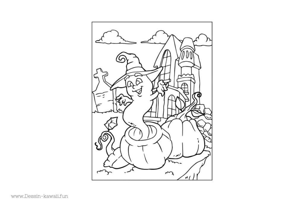 image coloriage halloween