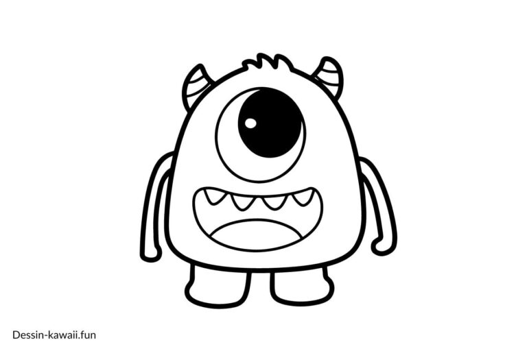 Monstre Avec De Grandes Roues Illustration Vectorielle D'un Monstre Sur