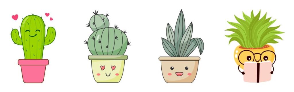 plantes kawaii