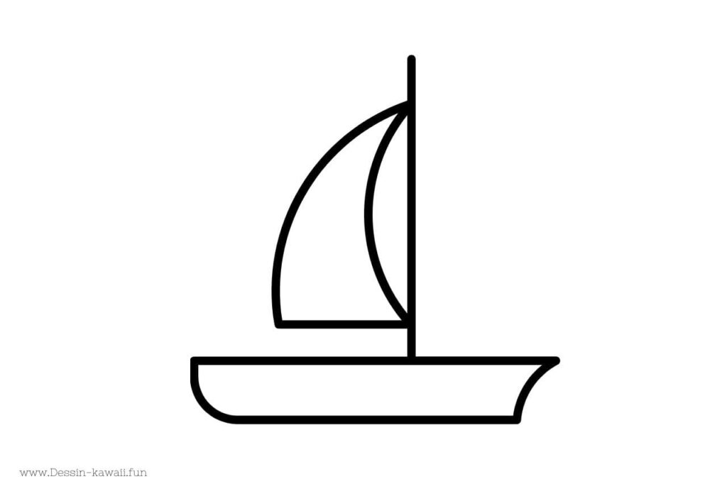 coloriage bateau à voile maternelle