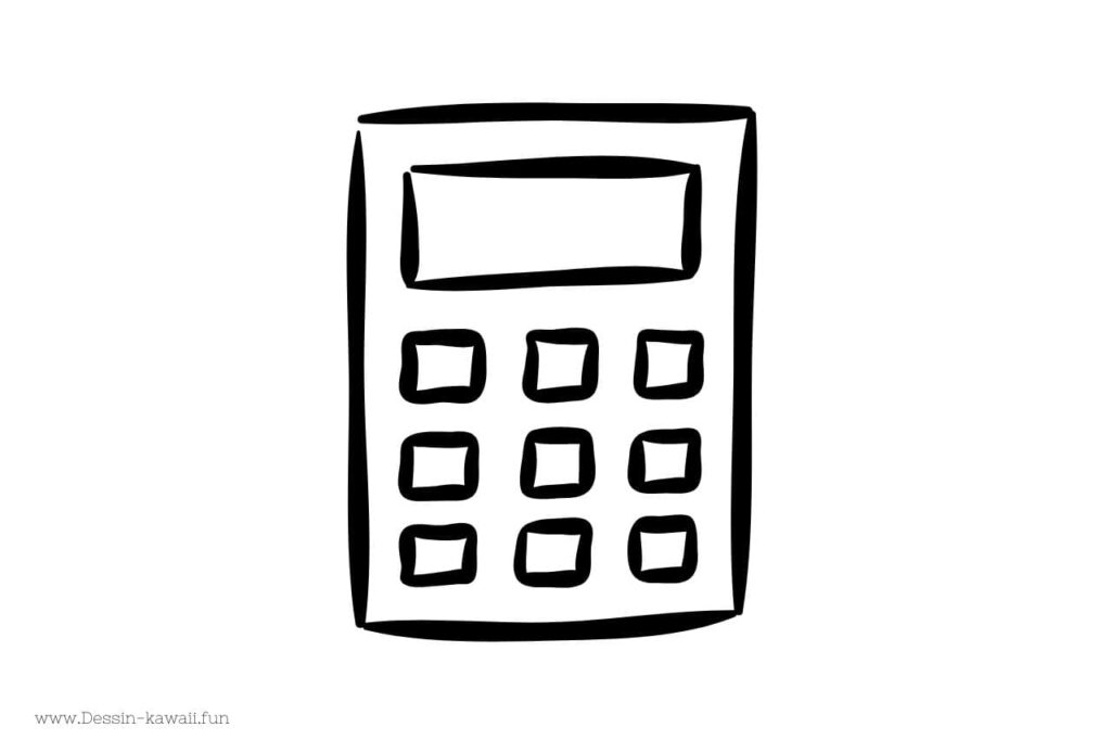 coloriage calculatrice maternelle