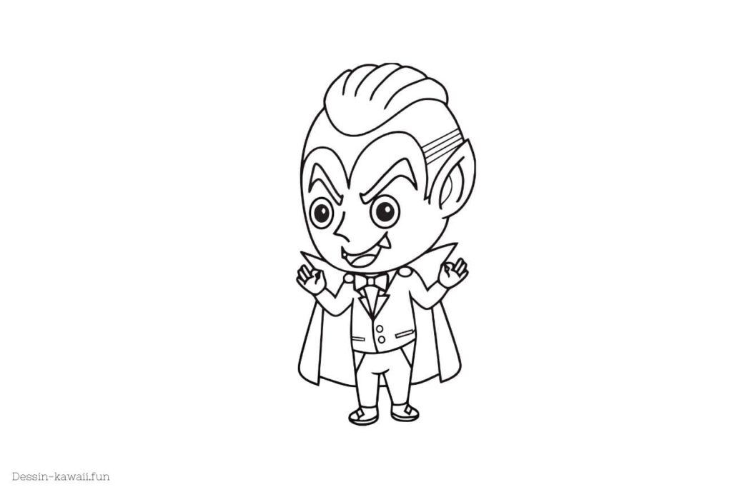 coloriage dracula halloween