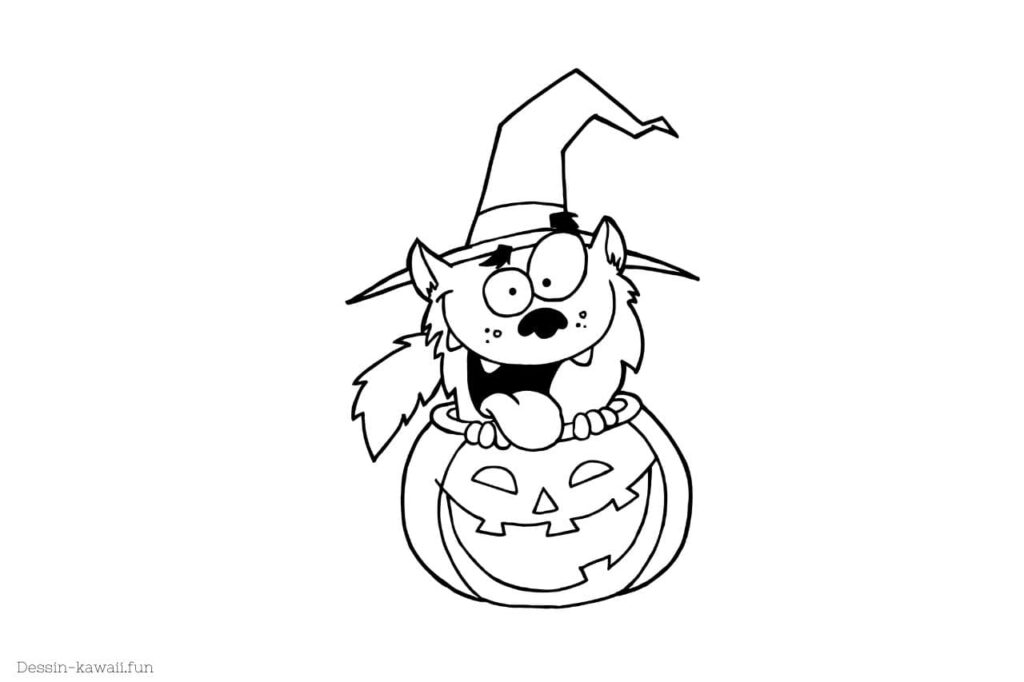 Coloriage Halloween drôle