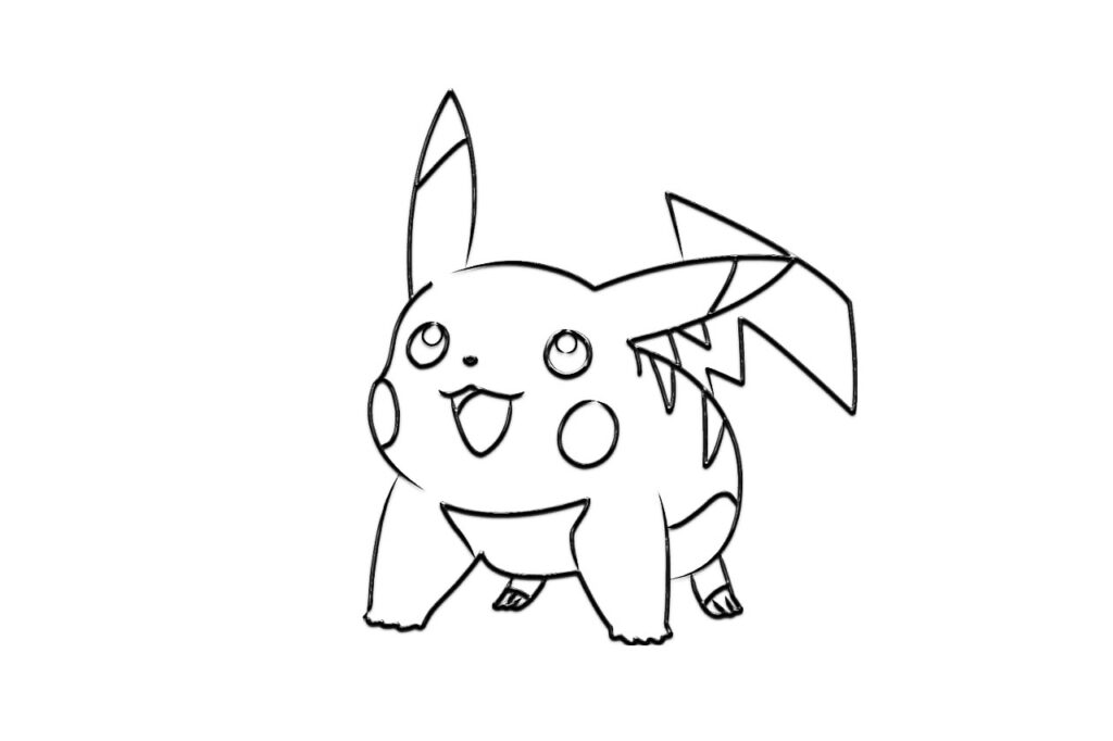 coloriage pikachu 1