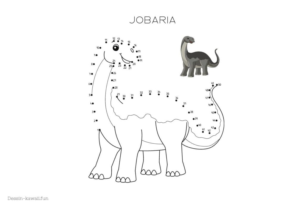 point a relier dinosaure jobaria