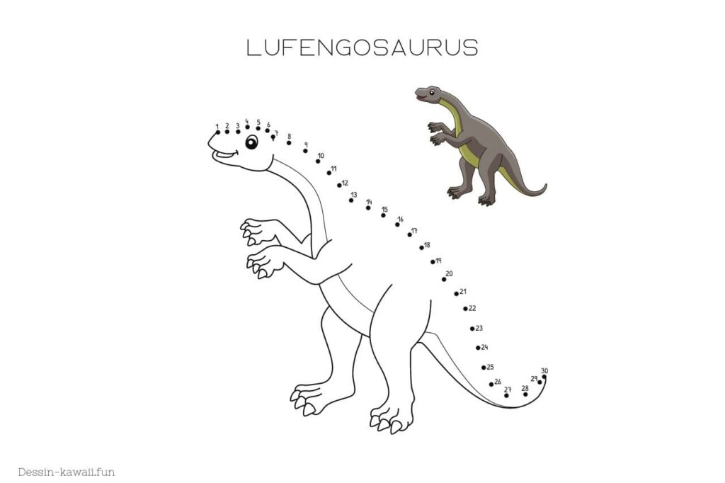 point a relier dinosaure lufengosaurus