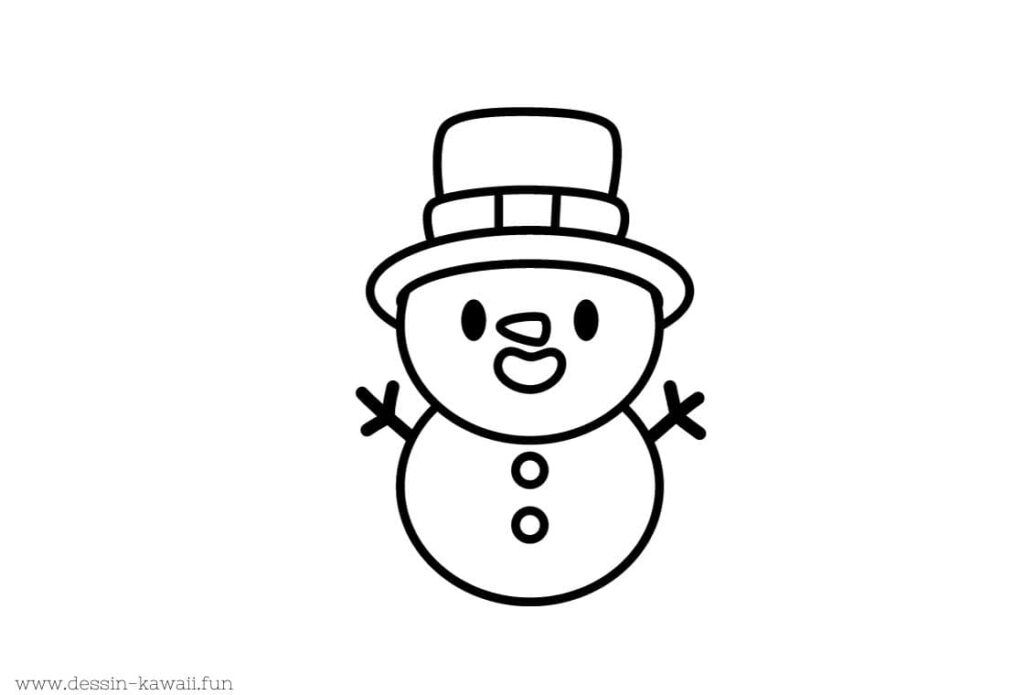 bonhomme de neige à colorier