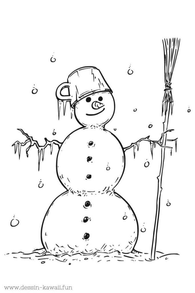 bonhomme de neige dessin