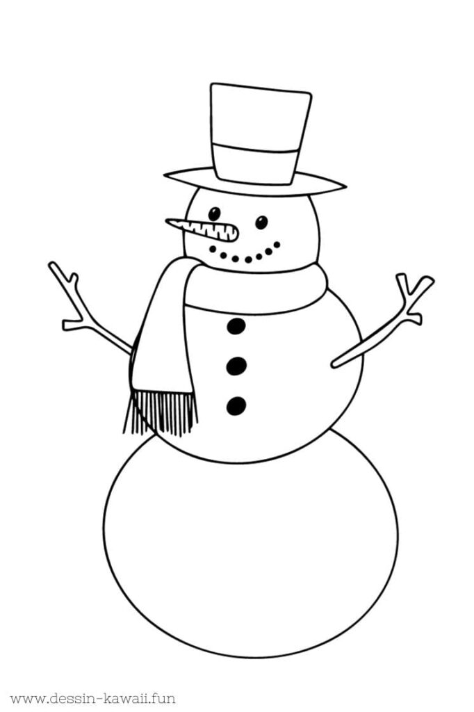 coloriage bonhomme de neige