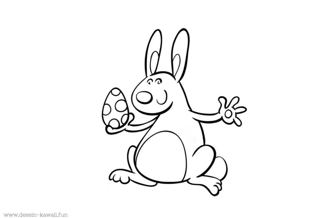 coloriage lapin de paques