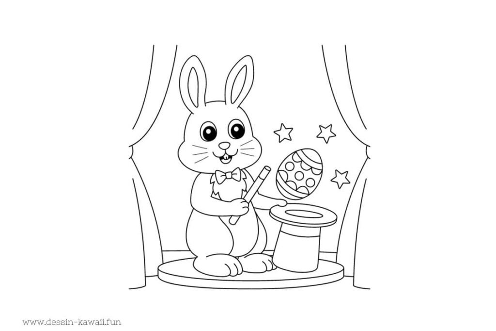 dessin lapin de pâques