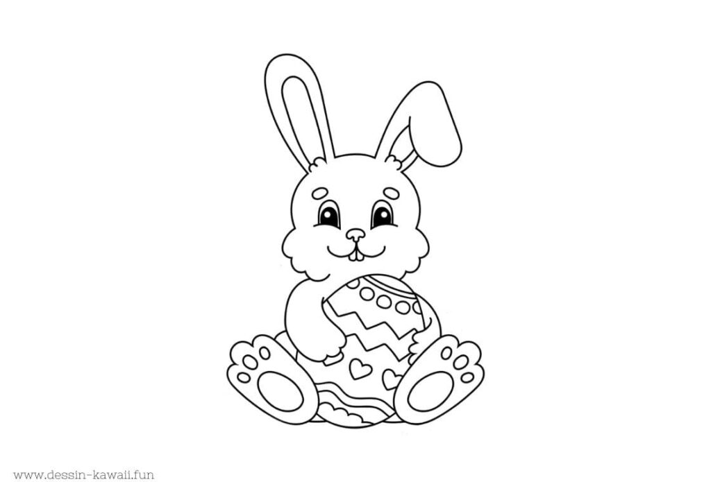 dessin pâques lapin