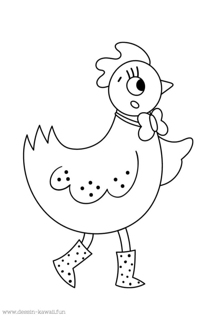 dessin poule de Pâques