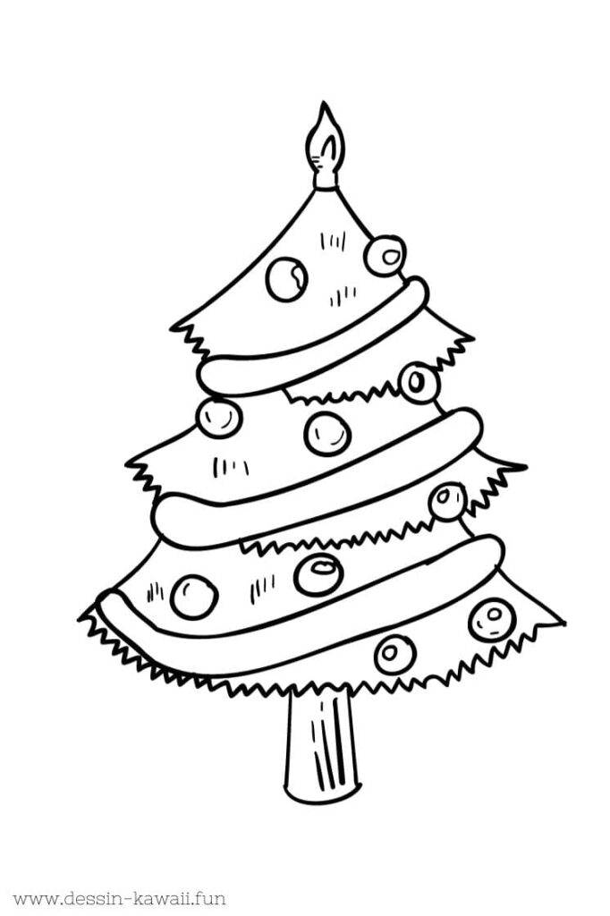 dessin sapin de noel