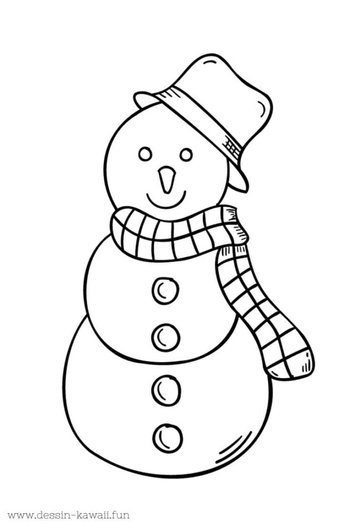 dessiner bonhomme de neige