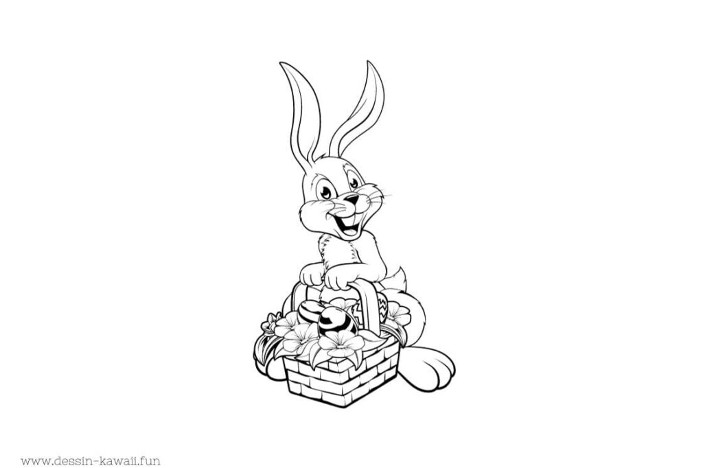 lapin de pâques coloriage