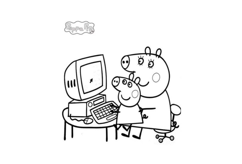 Coloriage Peppa Pig 3