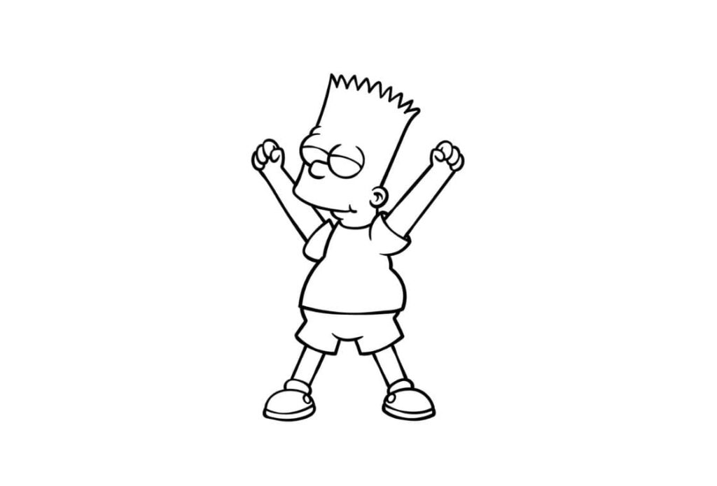 coloriage bart simpson