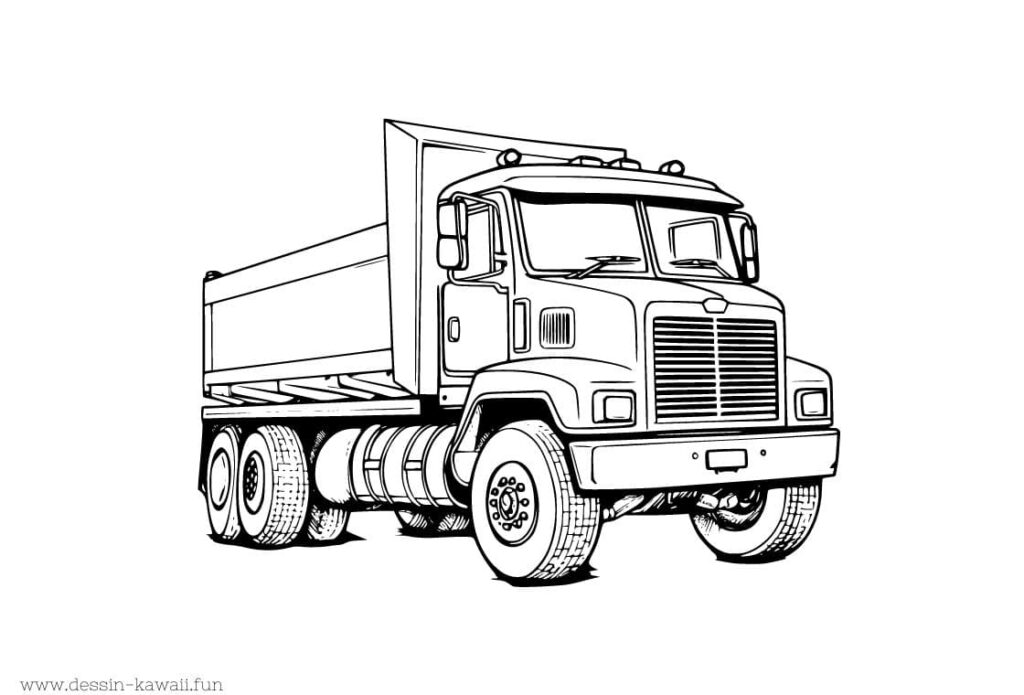 coloriage camion 4