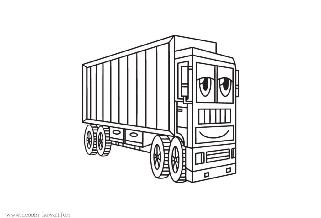 coloriage camion 8