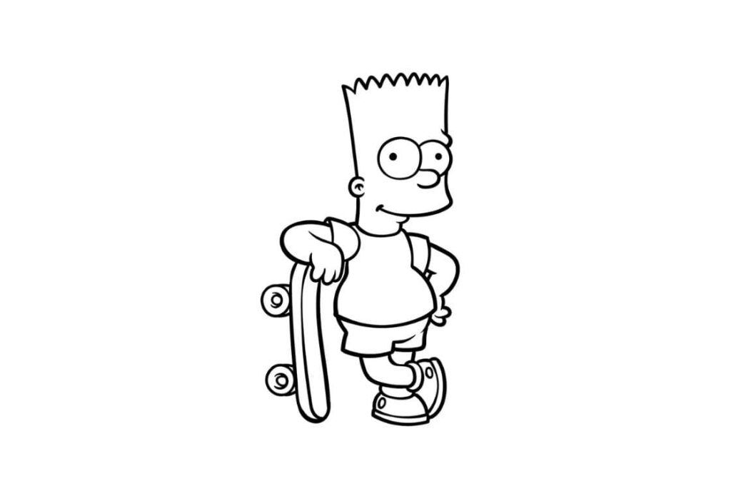 coloriage de bart simpson