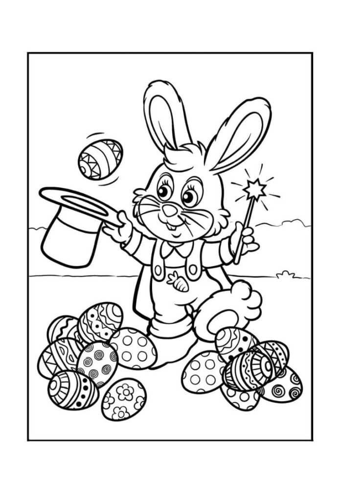 coloriage de pâques gratuit