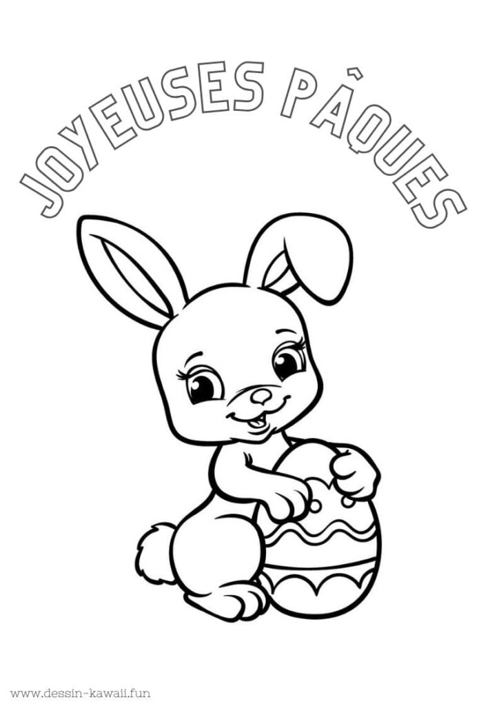 coloriage joyeuses pâques pdf