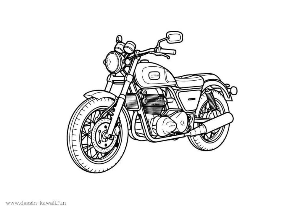 coloriage moto à imprimer