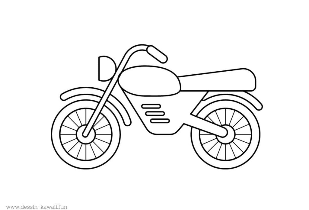 coloriage moto facile