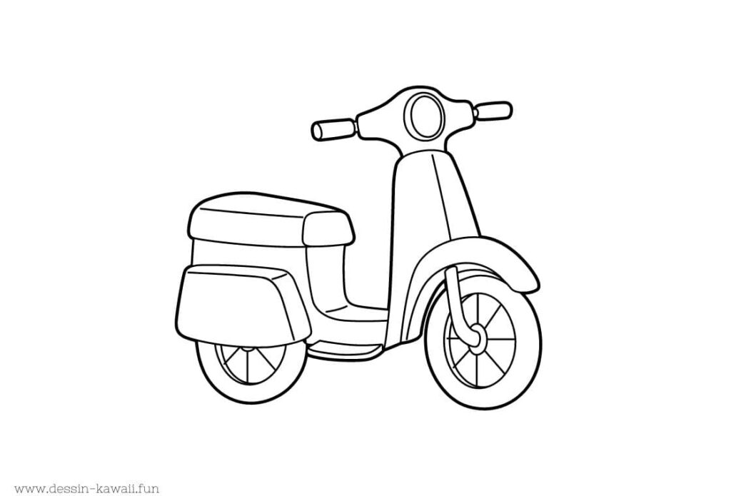 coloriage scooter facile