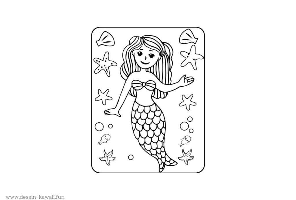 coloriage sirene 37