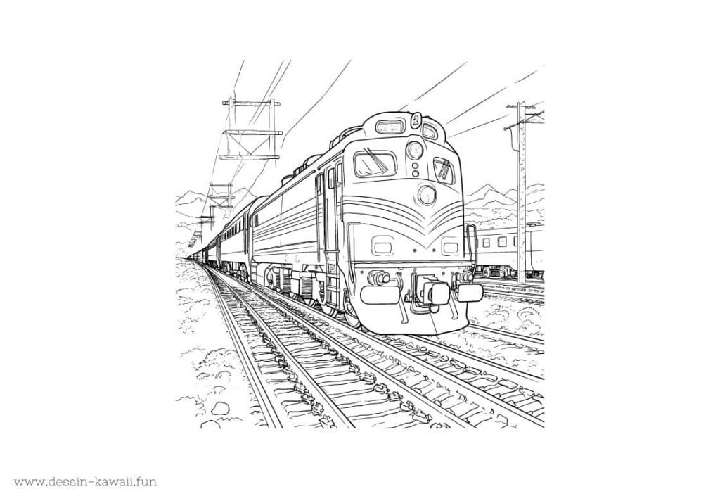 coloriage train 10