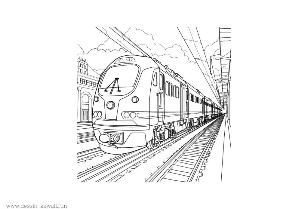 coloriage train 11