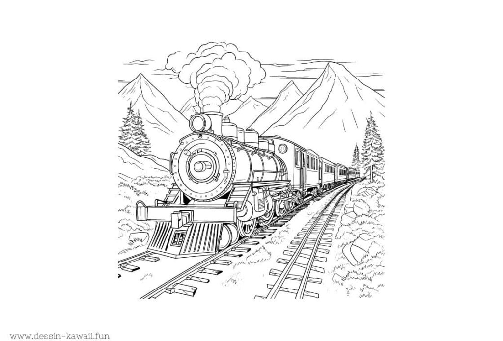 coloriage train 12