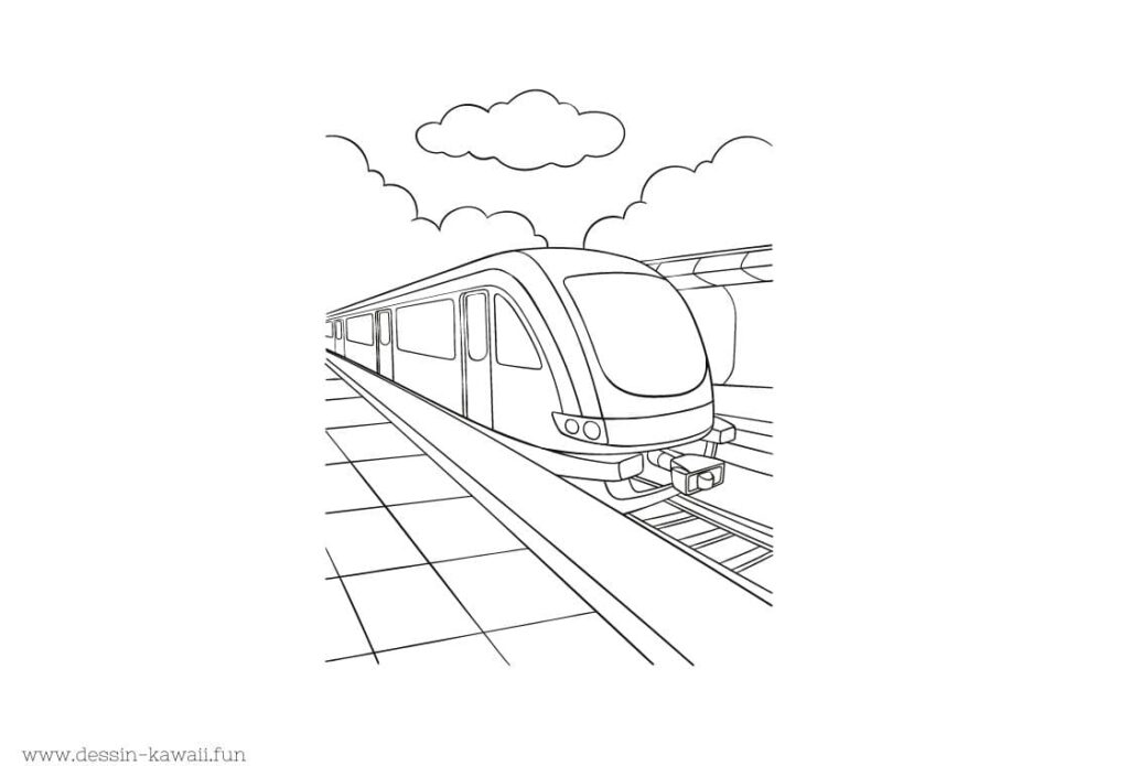 coloriage train 14