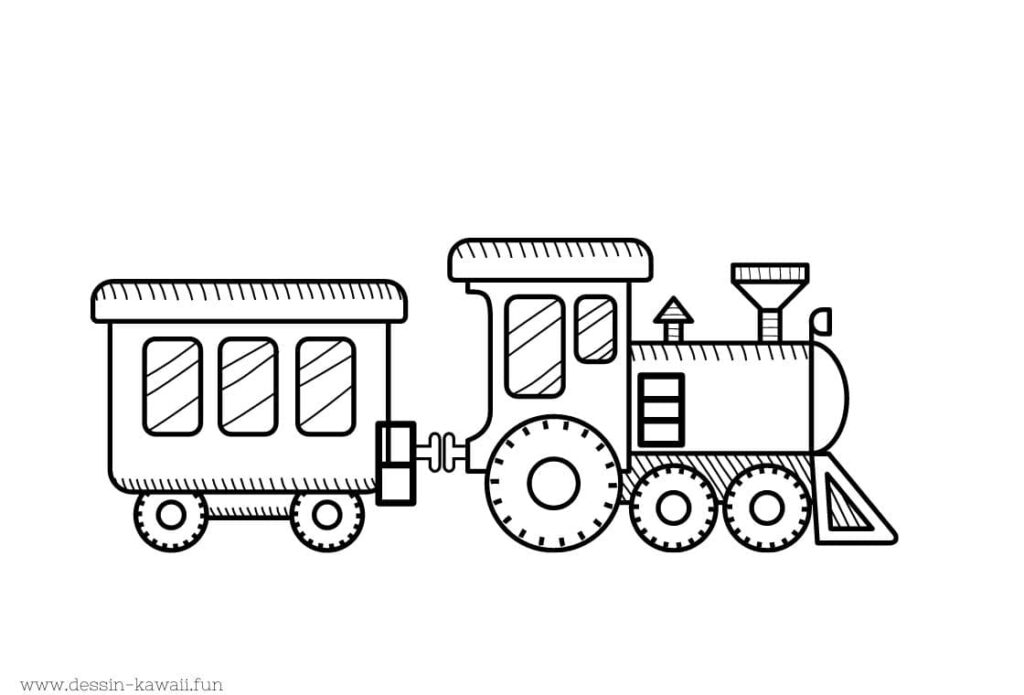 coloriage train 4