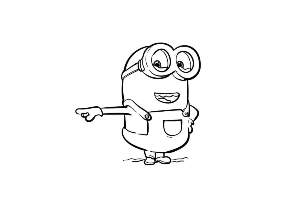 dessin minion à colorier