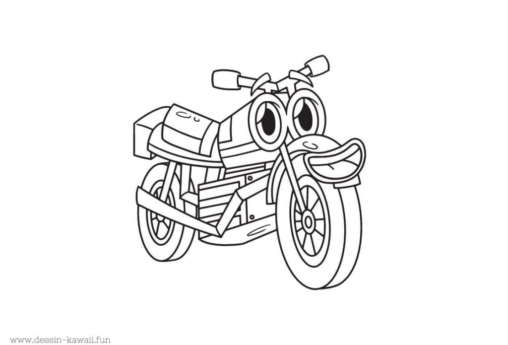 dessin moto à colorier