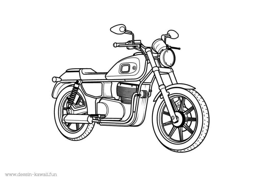 moto coloriage