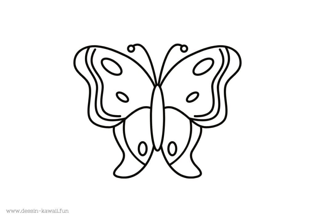 Coloriage Papillon Simple Coloriage Papillon Tr s Facile