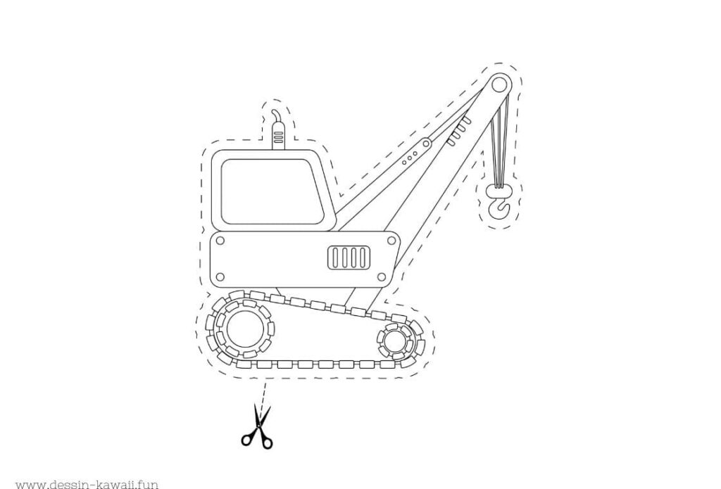 découpage maternelle grue