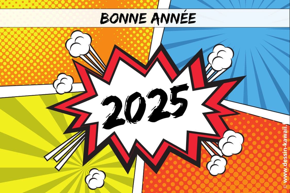 Carte Bonne Année 2025 GRATUITE souhaiter Nouvel An